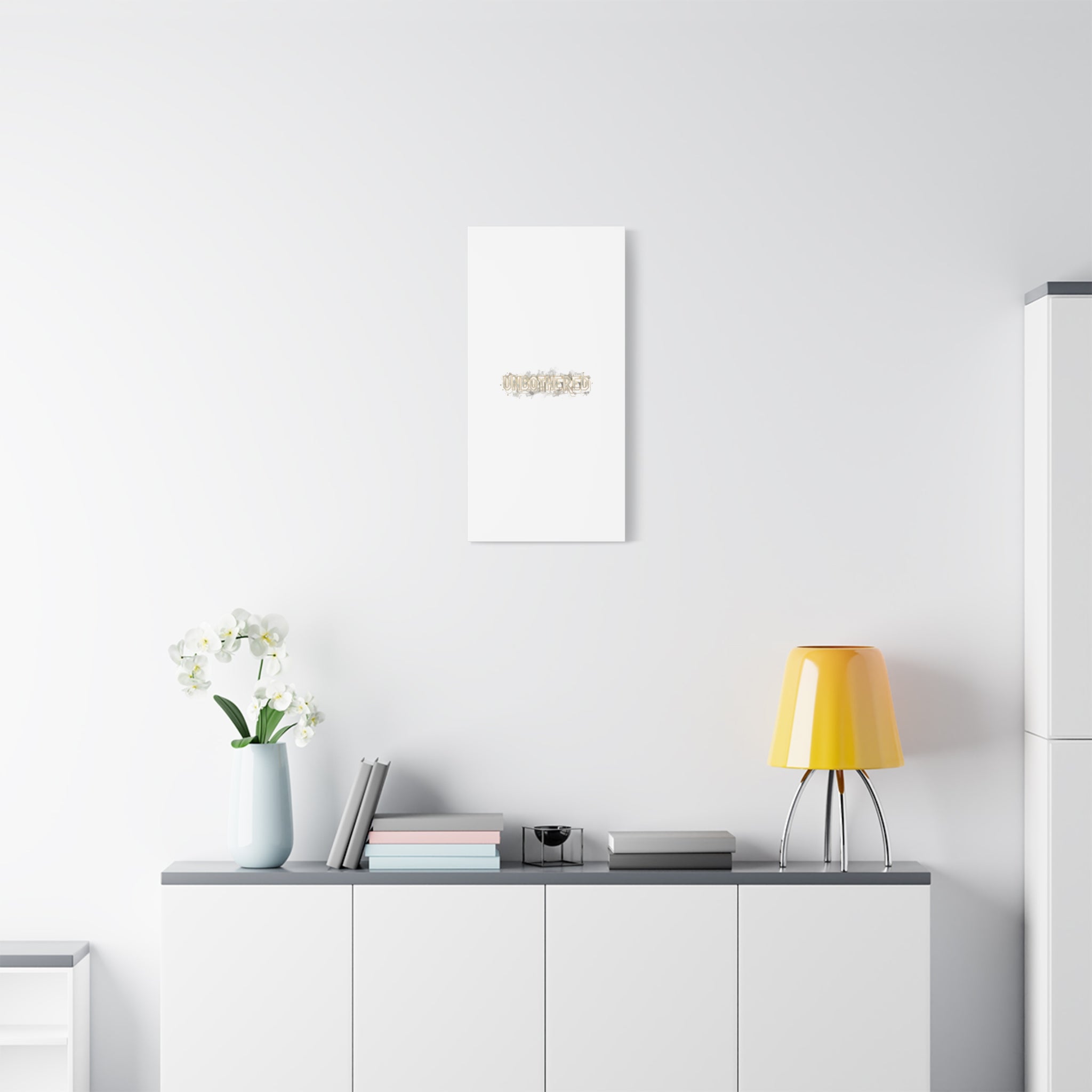 Unbothered Typography Canvas | Cost of Living Humor, BrokeLife Poster