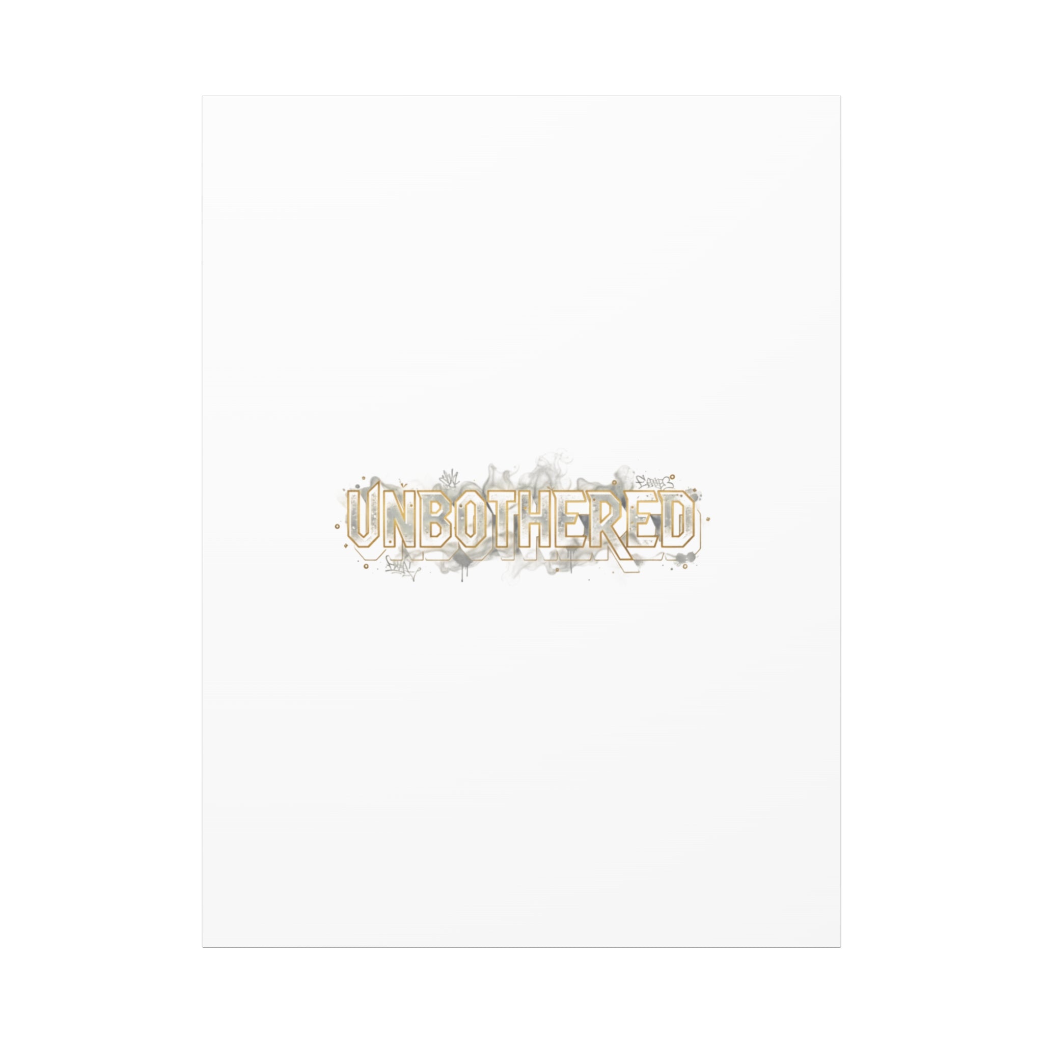 Unbothered Typography Canvas | Cost of Living Humor, BrokeLife Poster