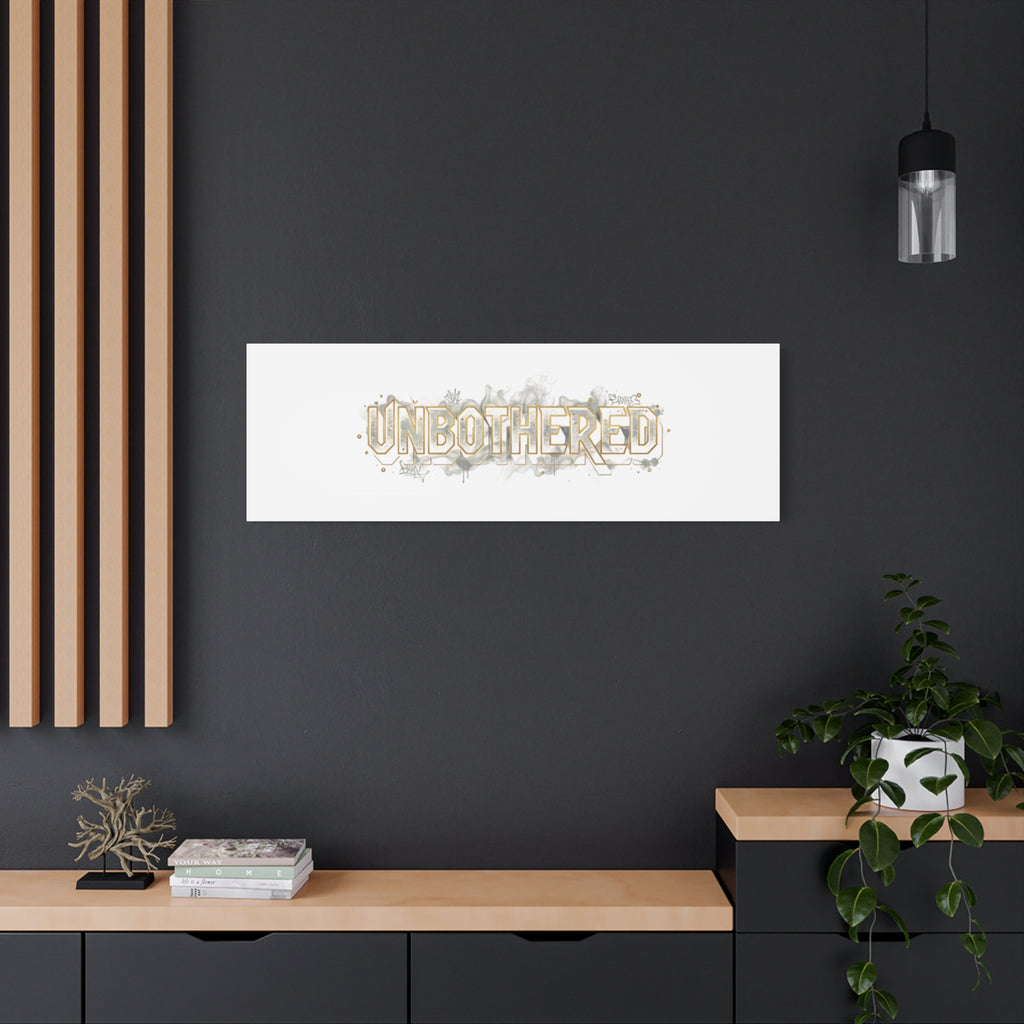 Unbothered Typography Canvas | Cost of Living Humor, BrokeLife Poster