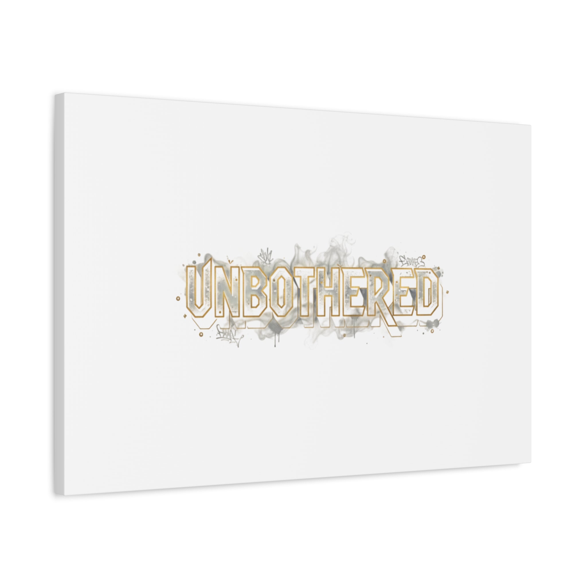 Unbothered Typography Canvas | Cost of Living Humor, BrokeLife Poster