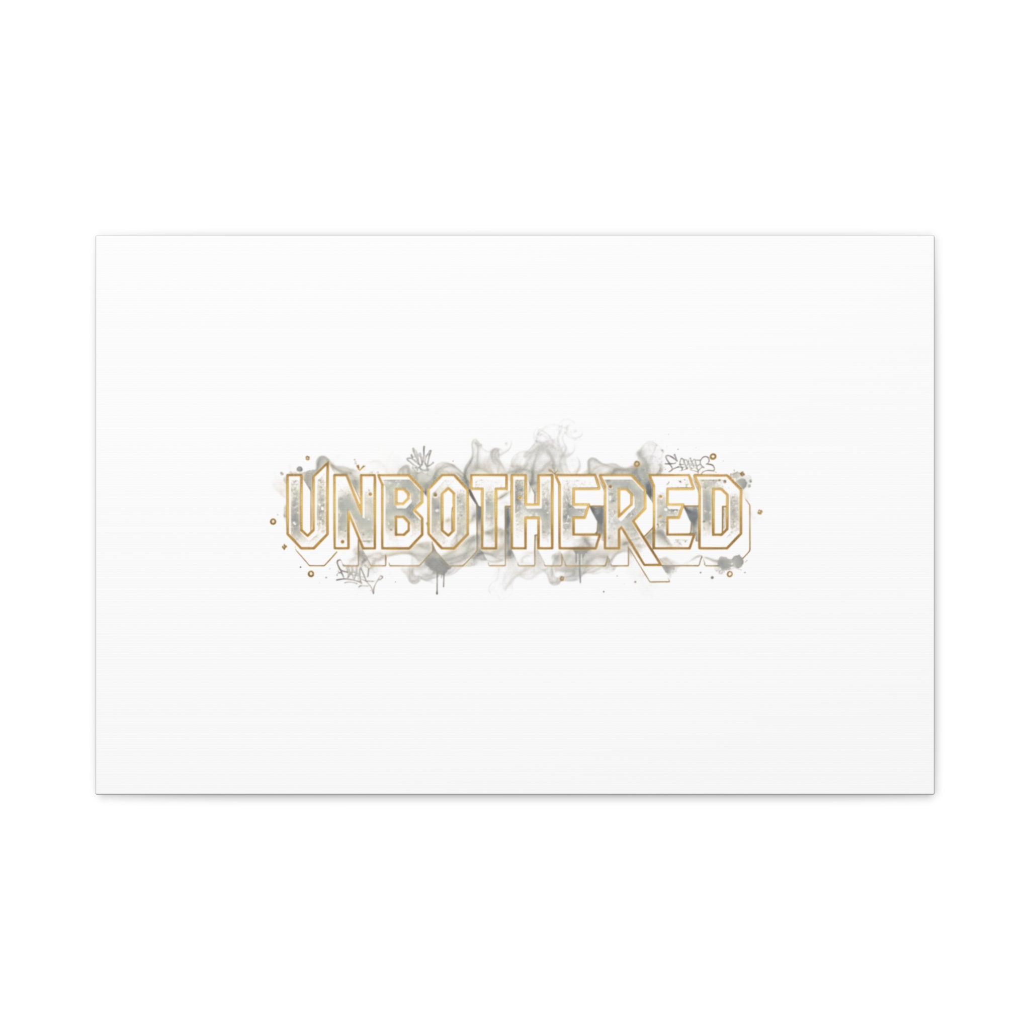 Unbothered Typography Canvas | Cost of Living Humor, BrokeLife Poster