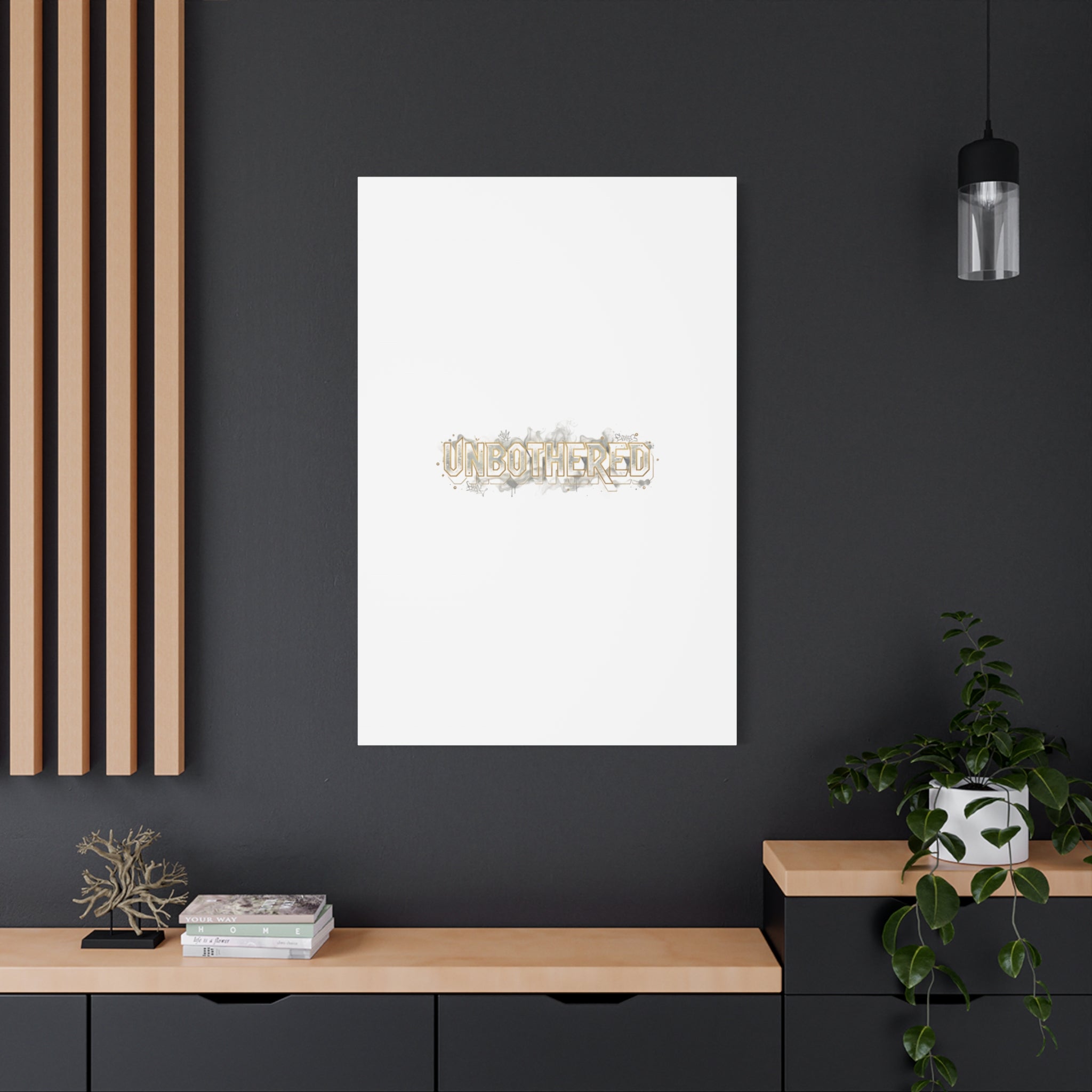 Unbothered Typography Canvas | Cost of Living Humor, BrokeLife Poster