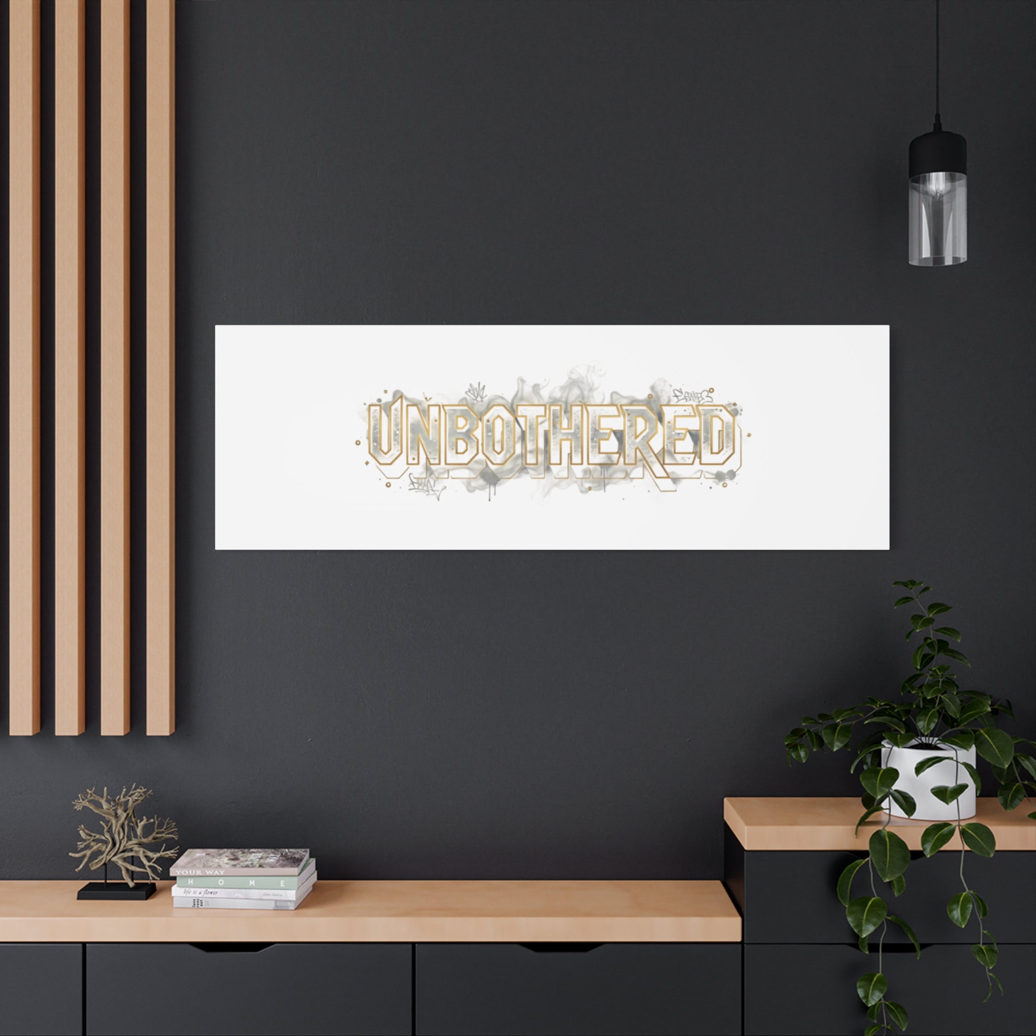 Unbothered Typography Canvas | Cost of Living Humor, BrokeLife Poster