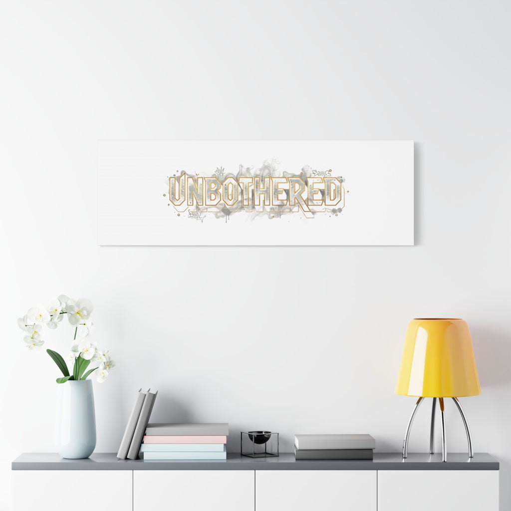 Unbothered Typography Canvas | Cost of Living Humor, BrokeLife Poster