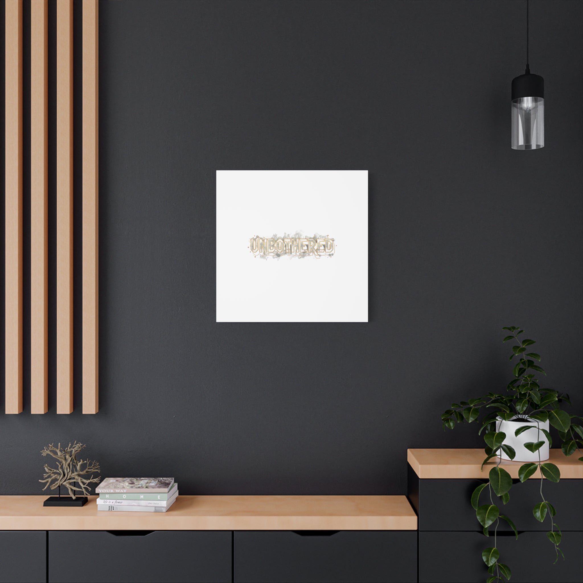 Unbothered Typography Canvas | Cost of Living Humor, BrokeLife Poster