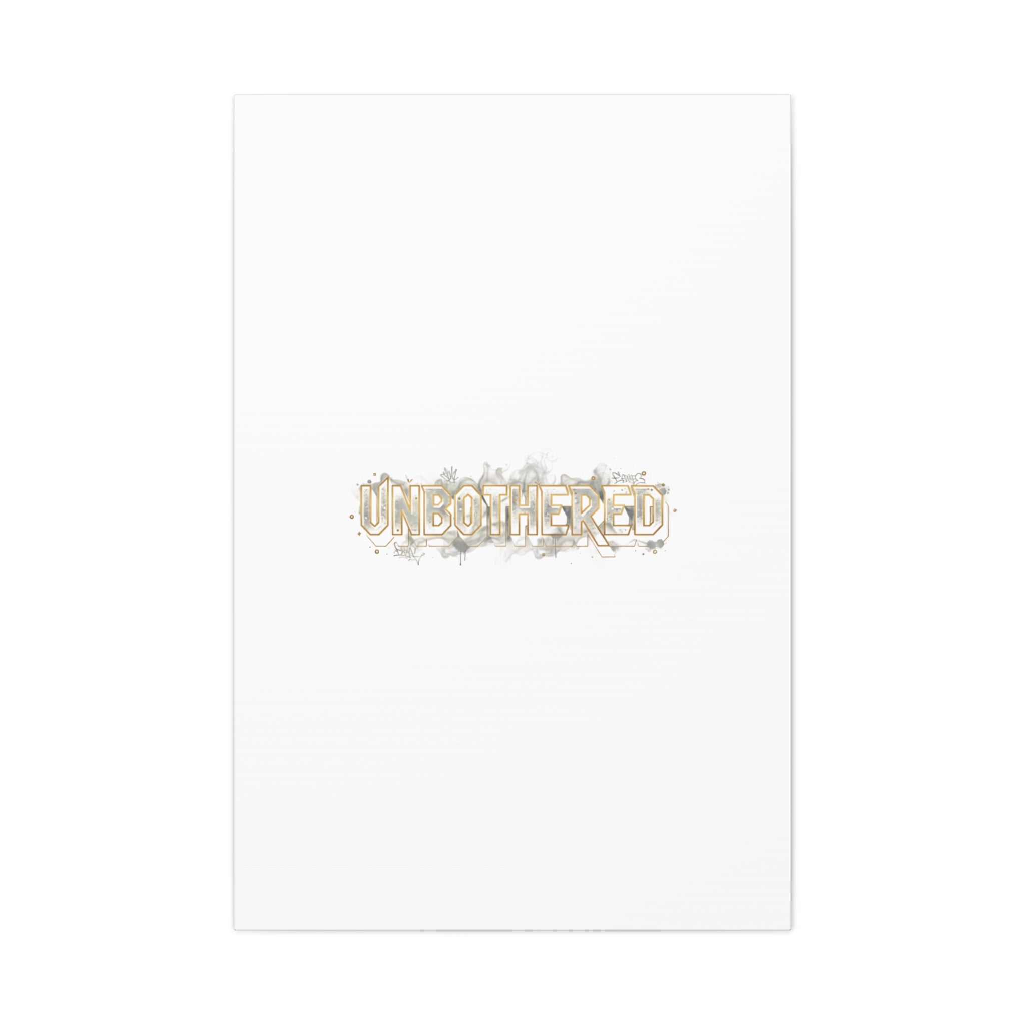 Unbothered Typography Canvas | Cost of Living Humor, BrokeLife Poster