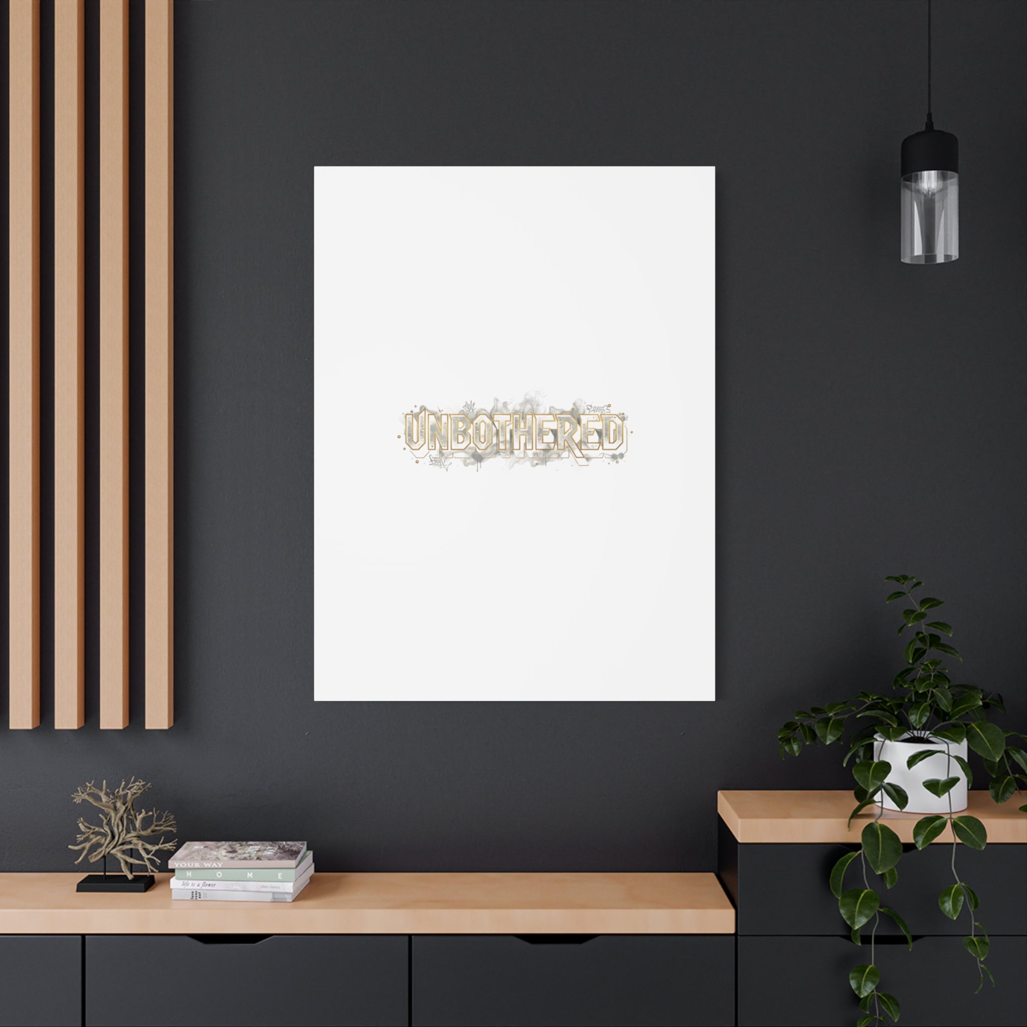 Unbothered Typography Canvas | Cost of Living Humor, BrokeLife Poster