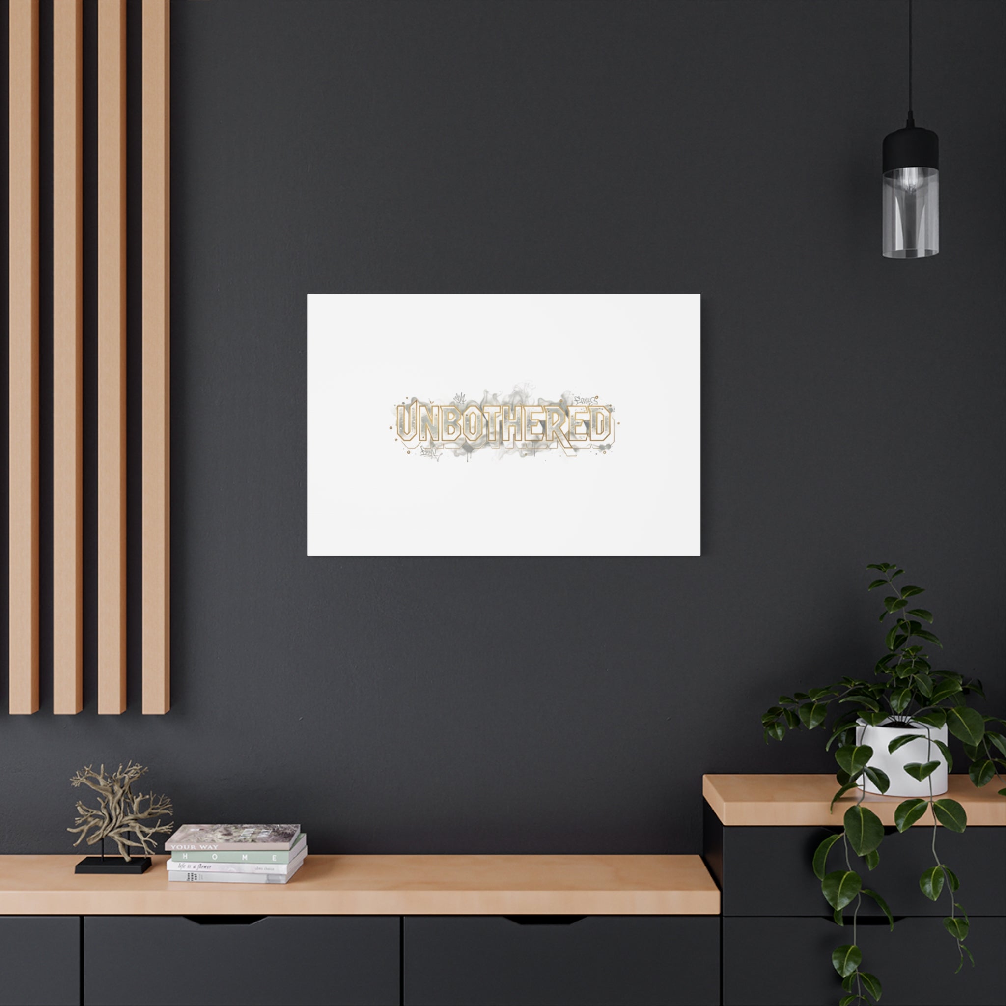 Unbothered Typography Canvas | Cost of Living Humor, BrokeLife Poster