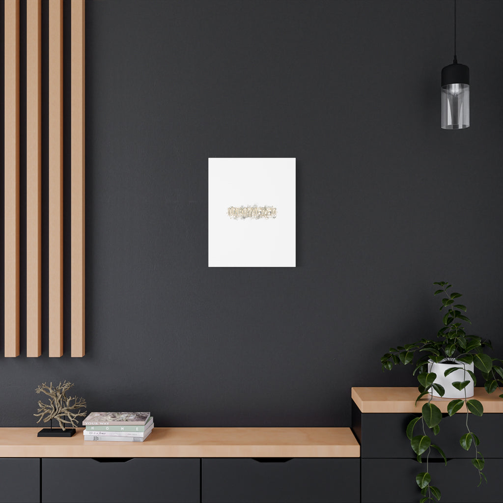 Unbothered Typography Canvas | Cost of Living Humor, BrokeLife Poster