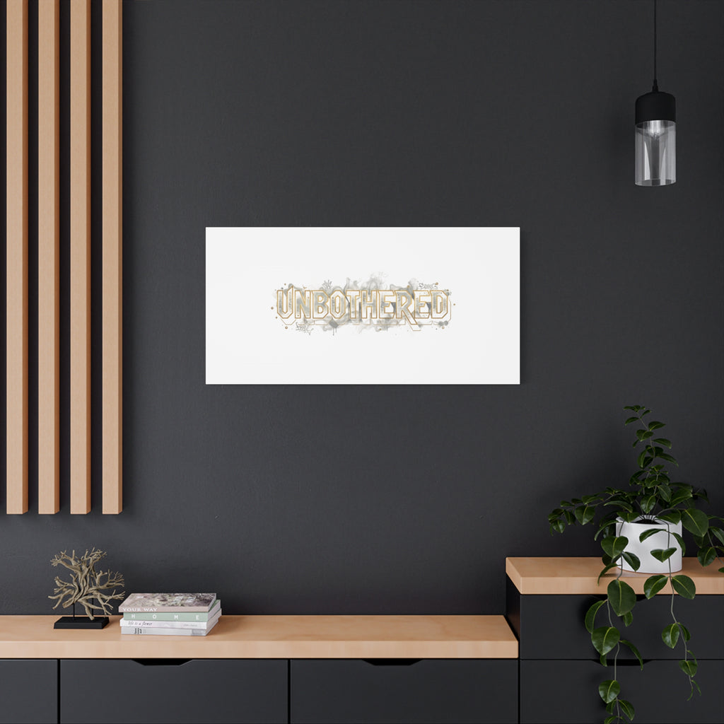 Unbothered Typography Canvas | Cost of Living Humor, BrokeLife Poster