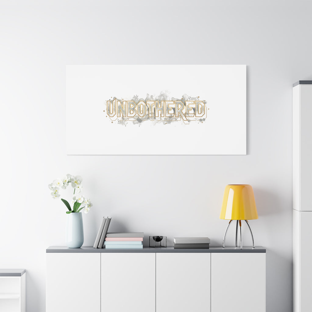 Unbothered Typography Canvas | Cost of Living Humor, BrokeLife Poster