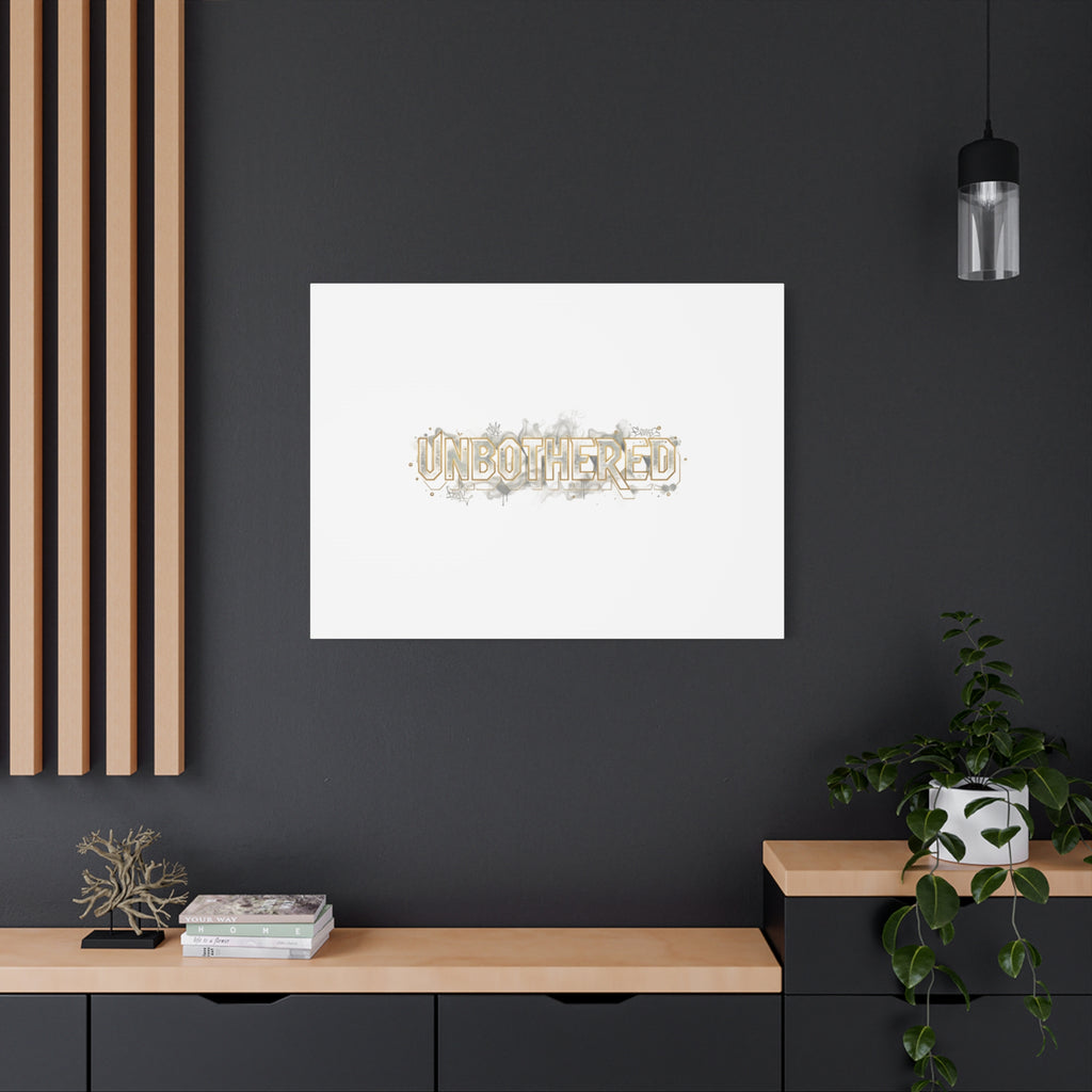Unbothered Typography Canvas | Cost of Living Humor, BrokeLife Poster