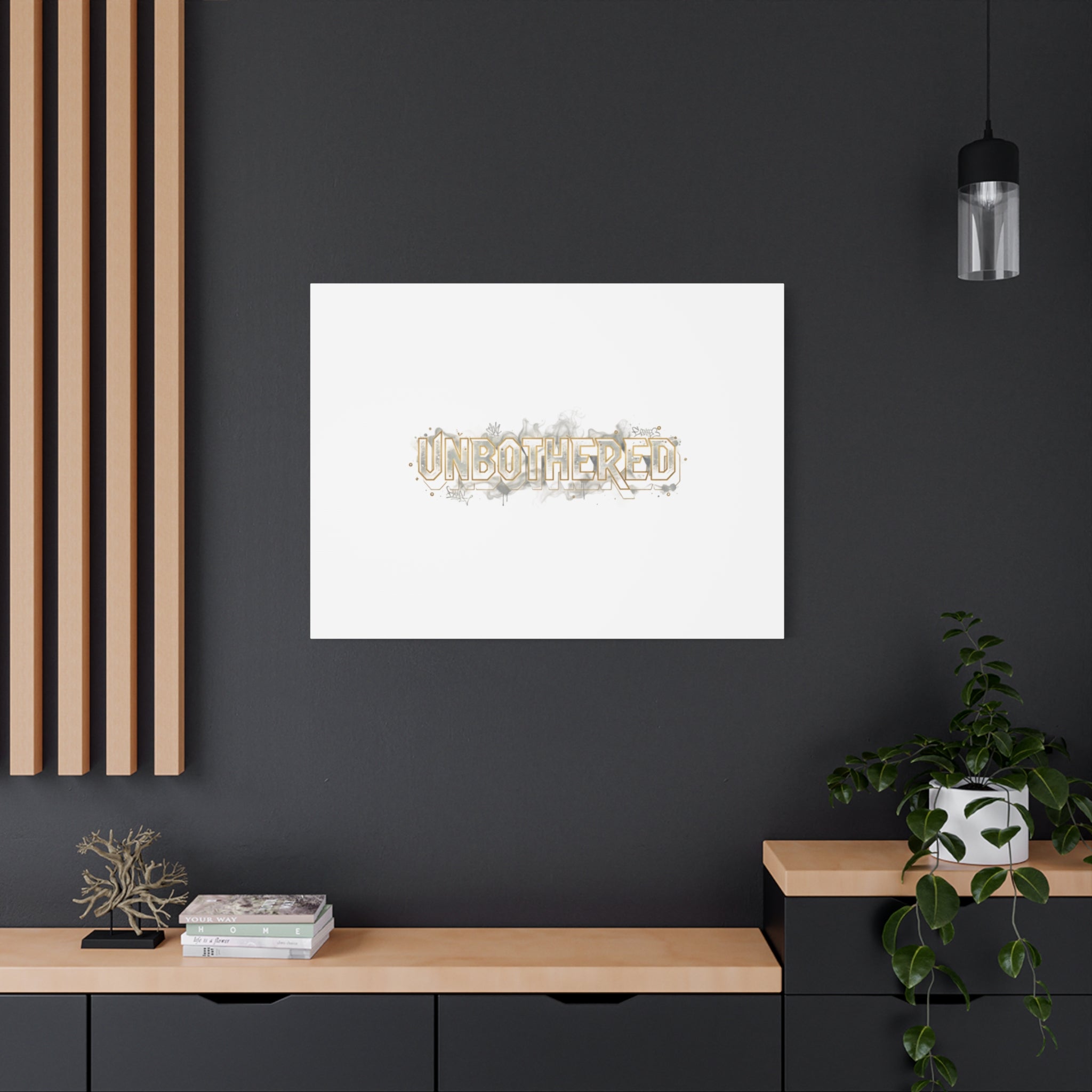 Unbothered Typography Canvas | Cost of Living Humor, BrokeLife Poster