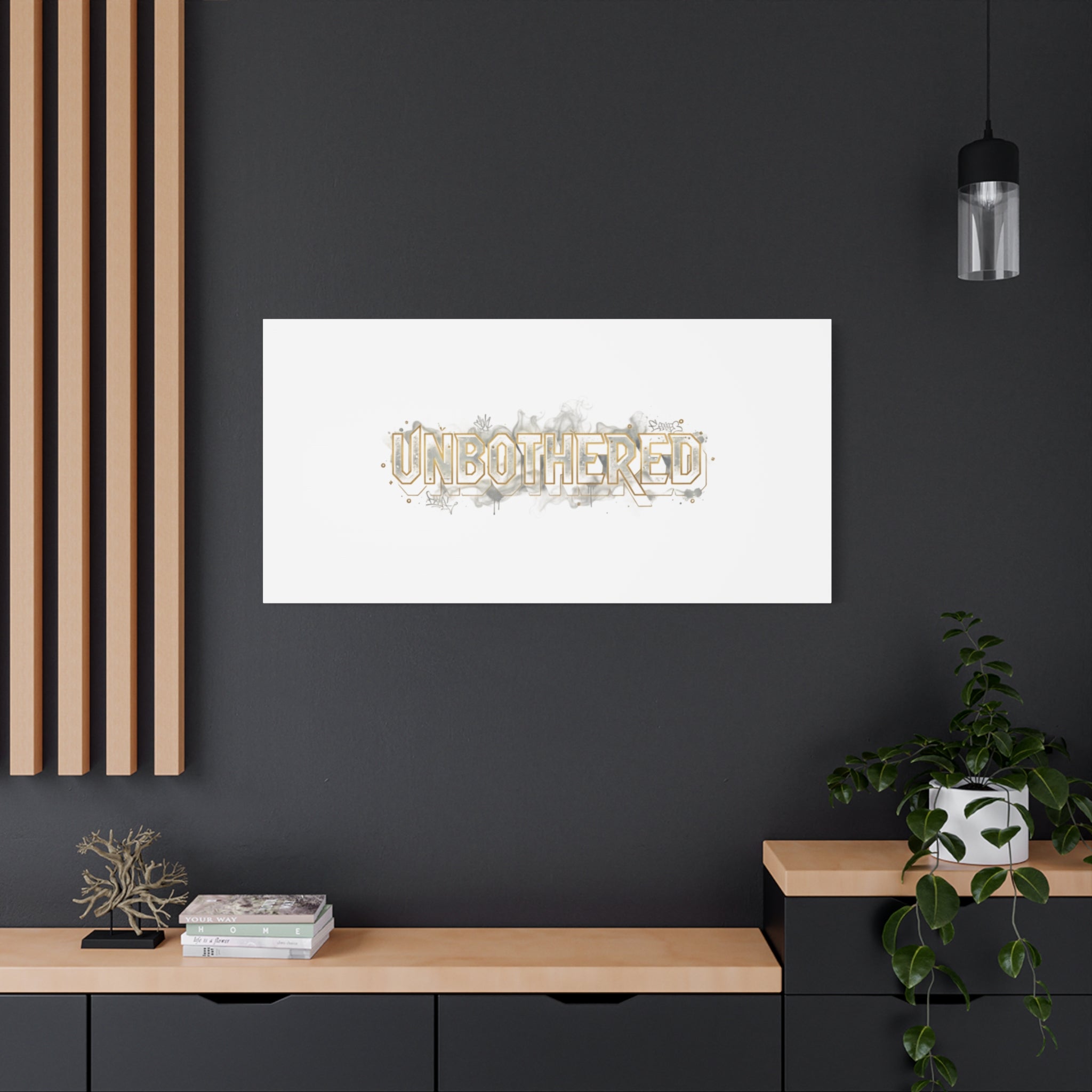 Unbothered Typography Canvas | Cost of Living Humor, BrokeLife Poster