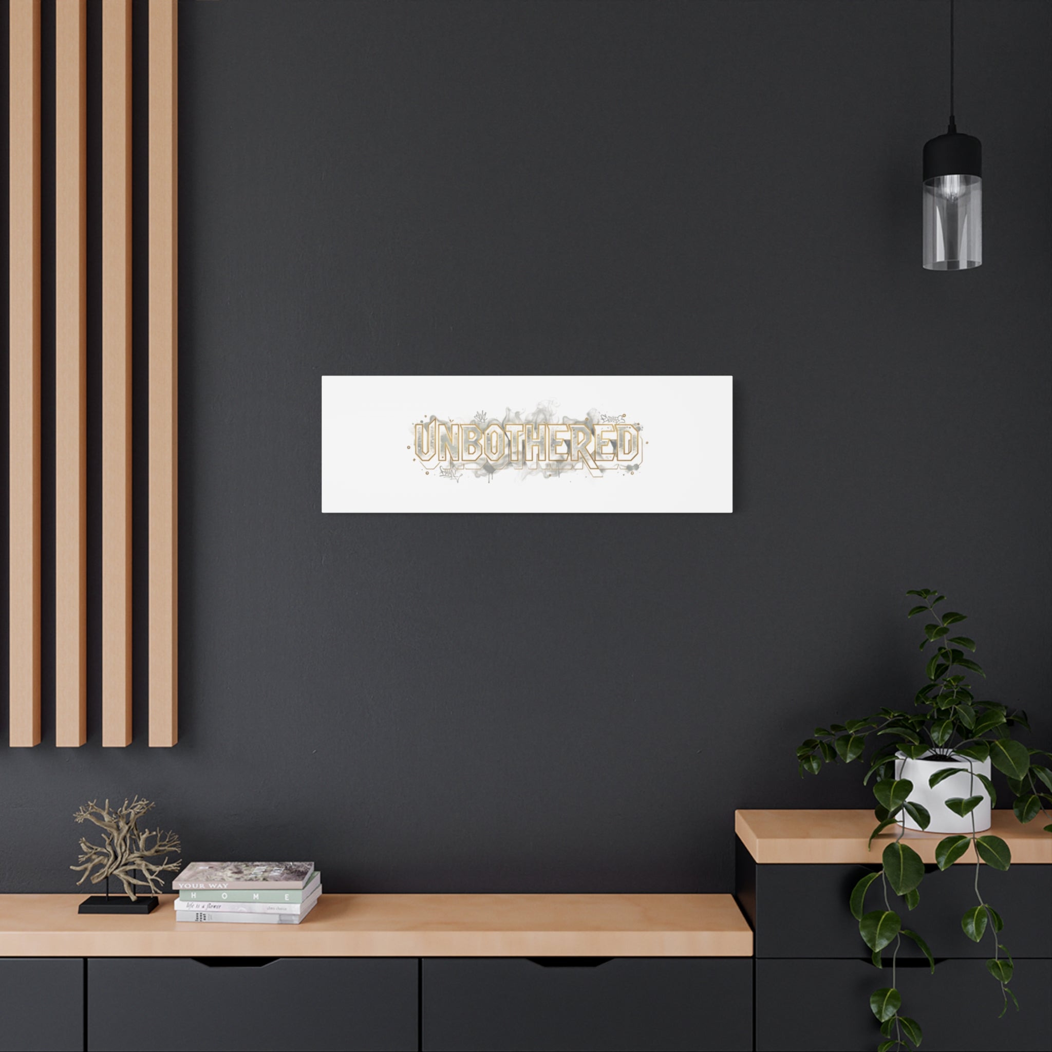 Unbothered Typography Canvas | Cost of Living Humor, BrokeLife Poster