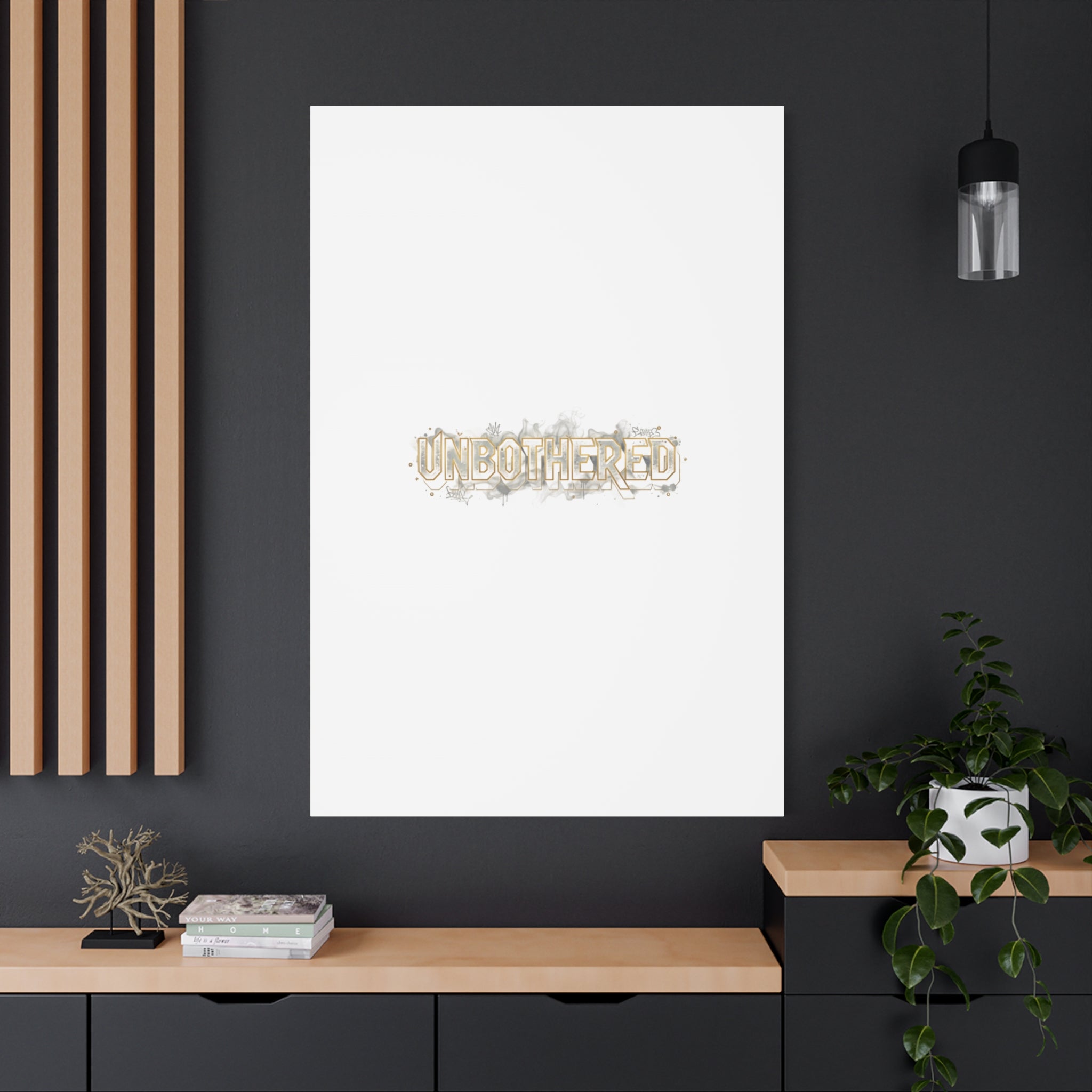 Unbothered Typography Canvas | Cost of Living Humor, BrokeLife Poster